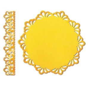 Sizzix 2 pcs Thinlits DOILY & DOILY BORDER with clear storage envelope